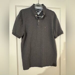 Tommy Hilfiger Gray Polo Shirt for Men Size Large